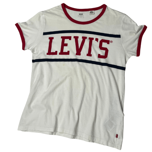 Front view of the Levi Women's Graphic T-Shirt Large