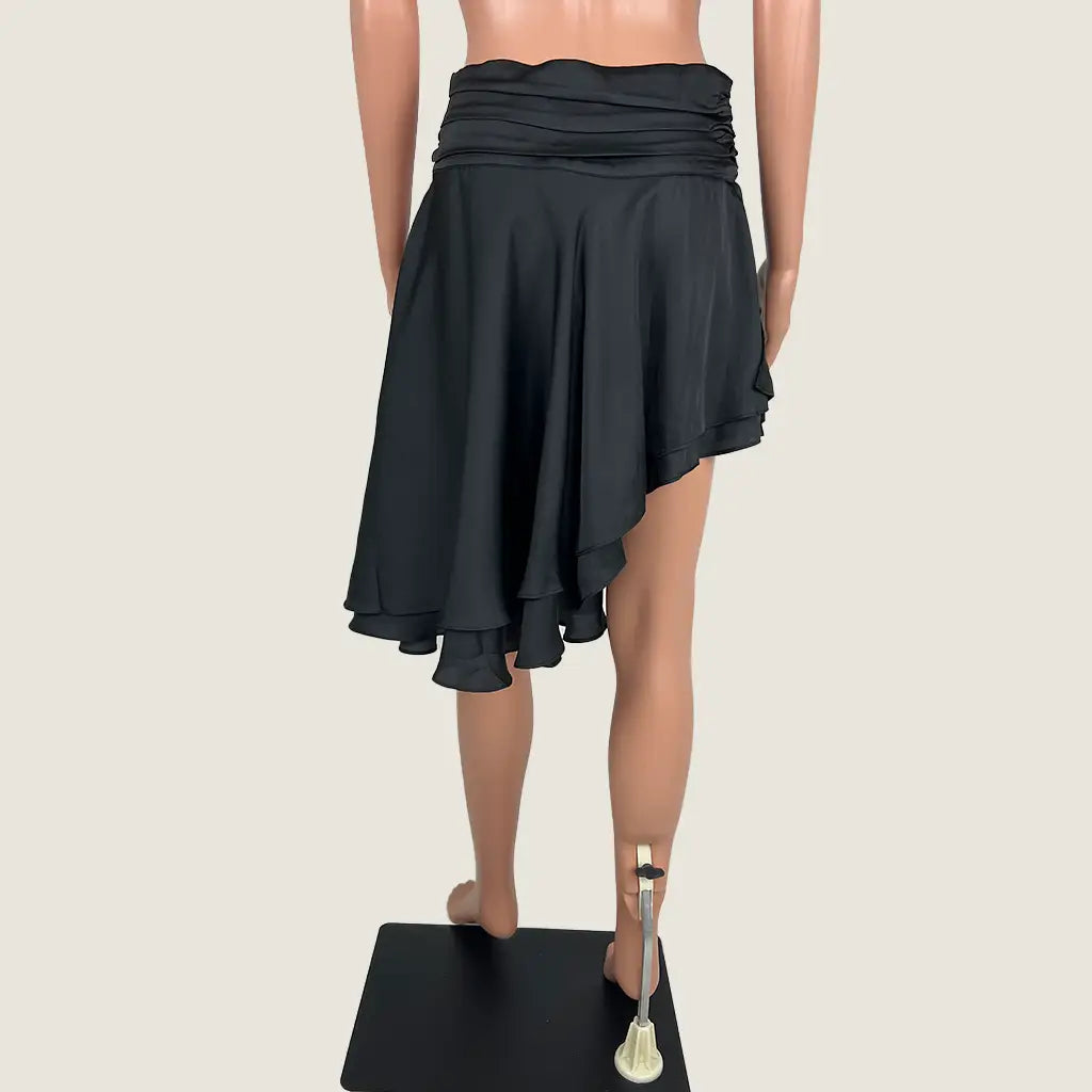 Back View of the Lioness Legacy Midi Skirt Black