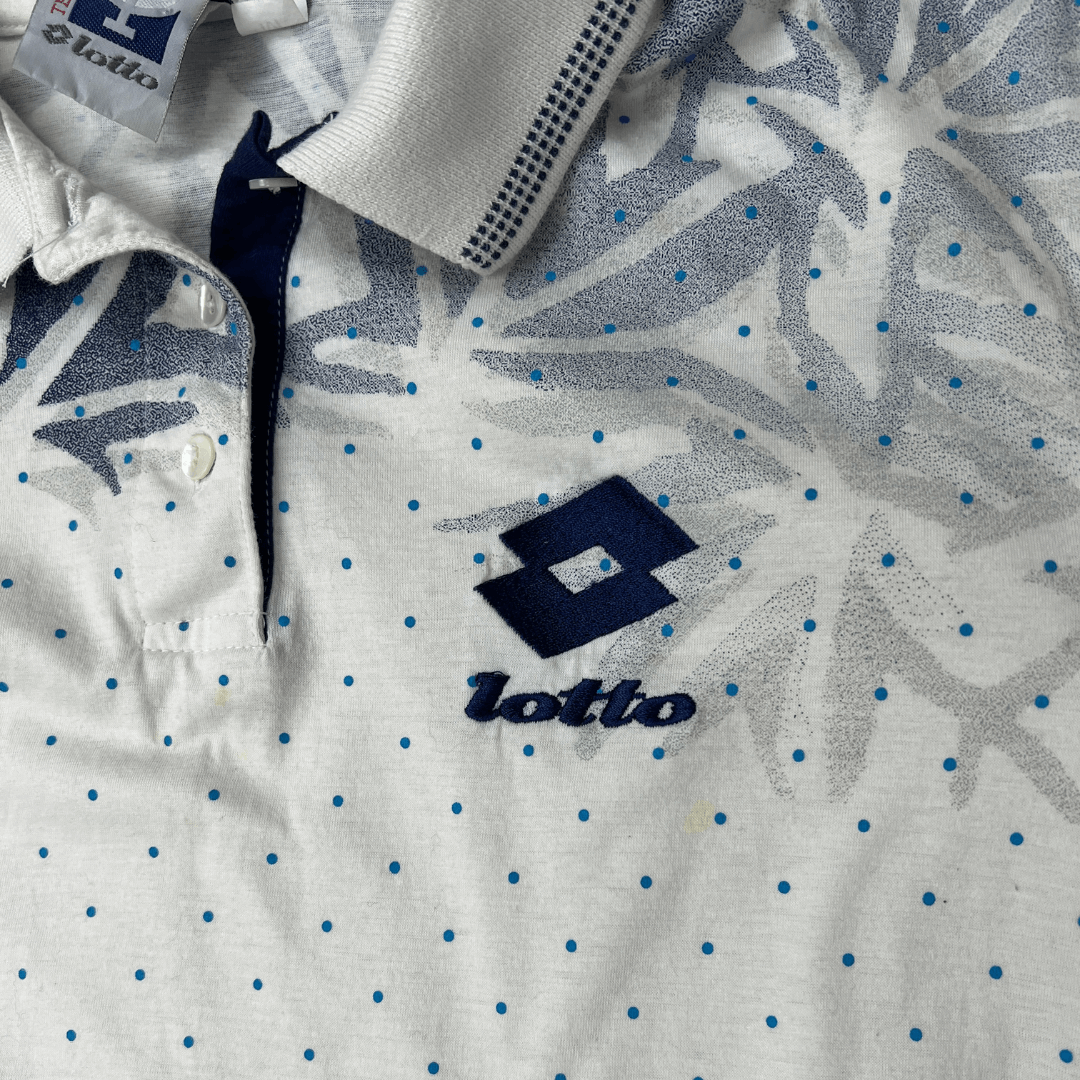 Front view of the Lotto retro polo shirt
