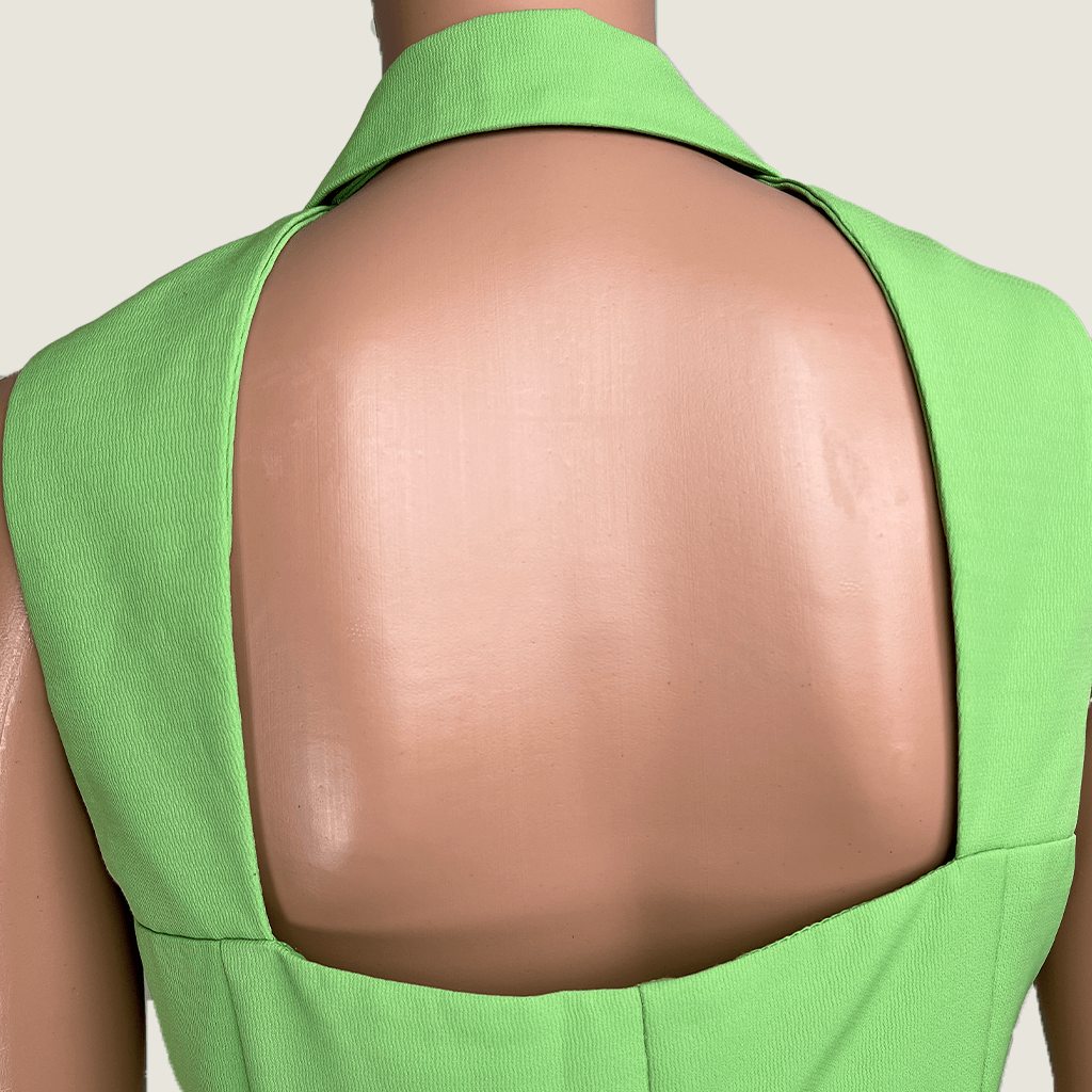 Lovers Australia Lime Waistcoat Top Back Detail