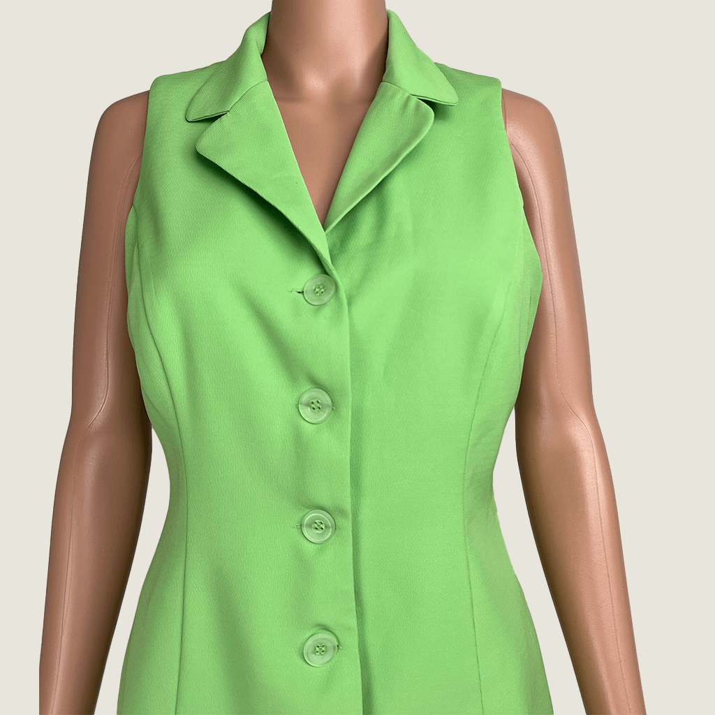 Lovers Australia Lime Waistcoat Top Front Detail