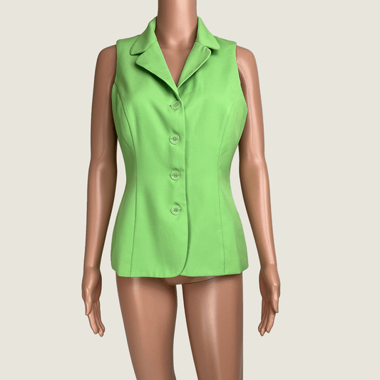 Lovers Australia Lime Waistcoat Top Front