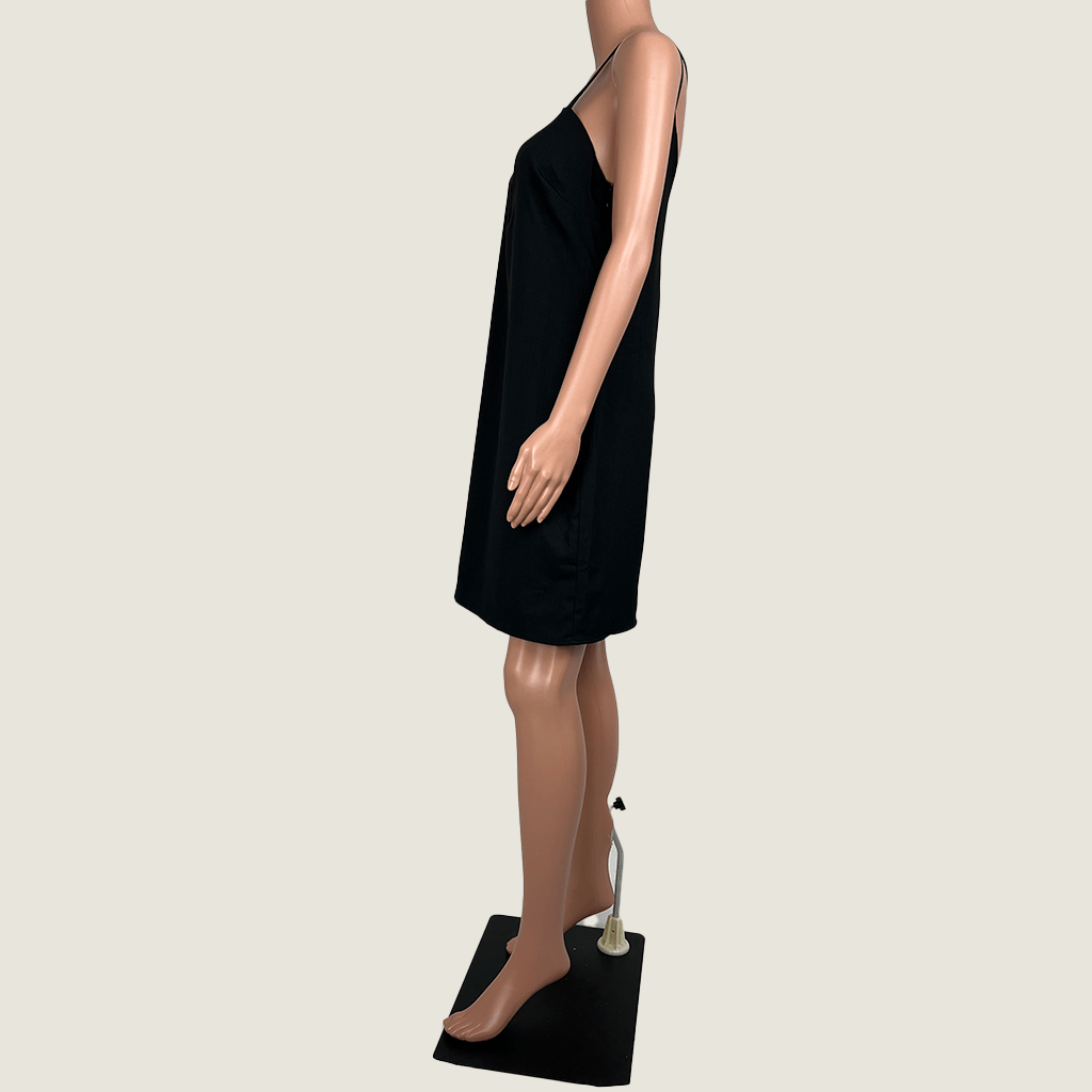 Lulu & Rose Black Midi Strappy Dress Side