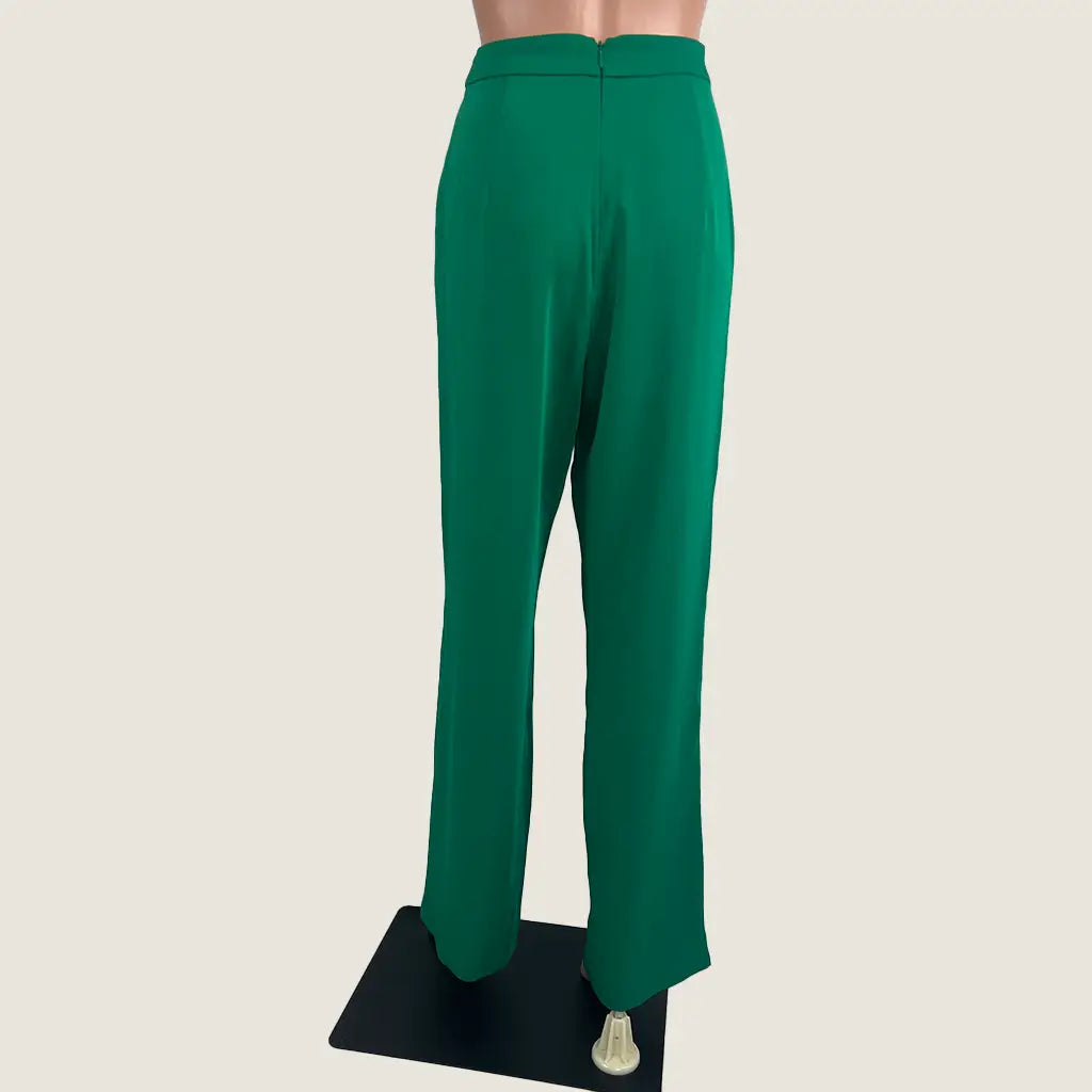 Back View of the Meshki Woman's Pant Green Wide Leg