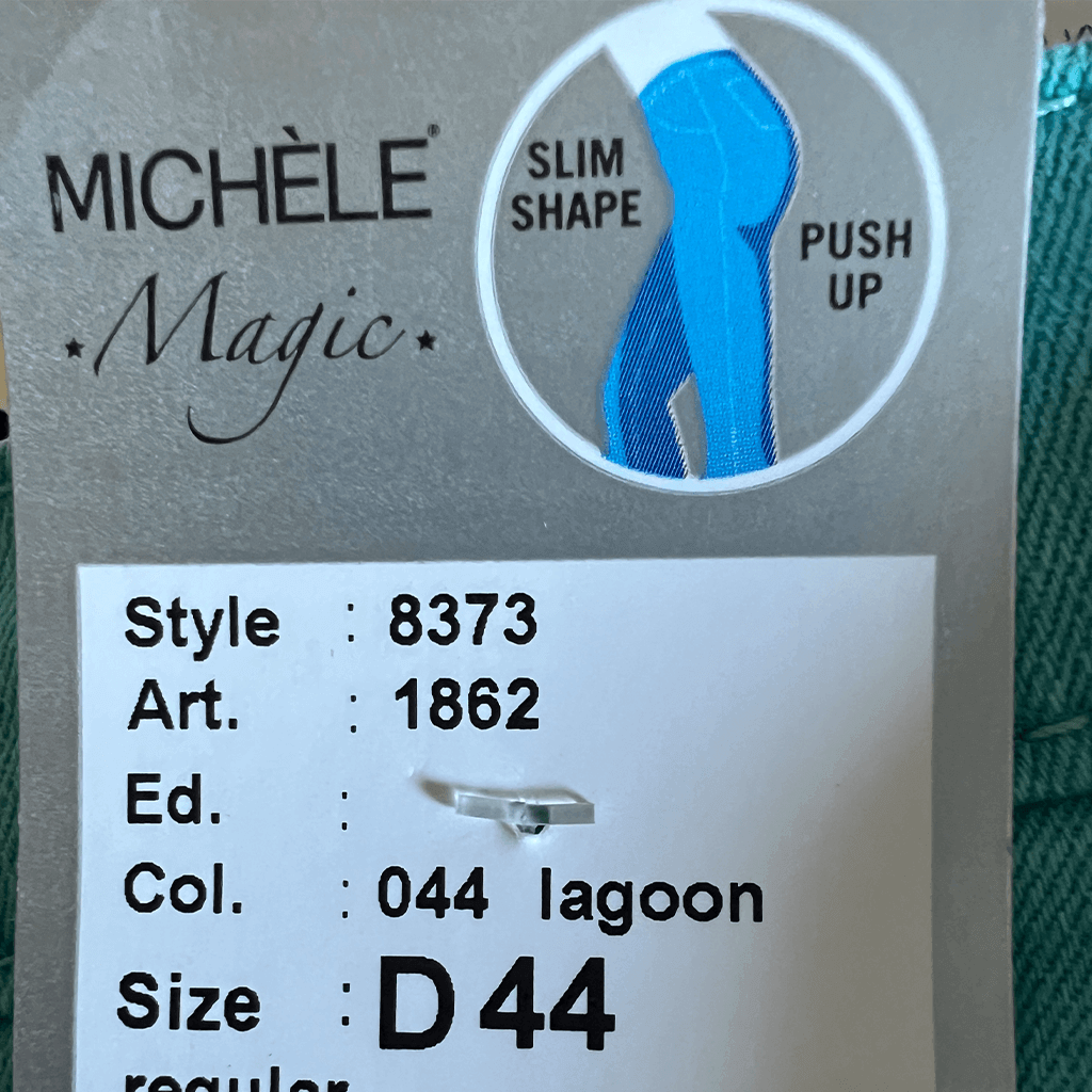 Michele Magic Aqua Jeans logo