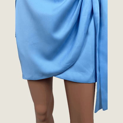 Misha Azera Mini Blue Bell Dress Skirt Detail