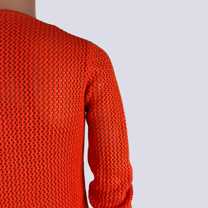 Back detail view of the Mix Knit Jumper