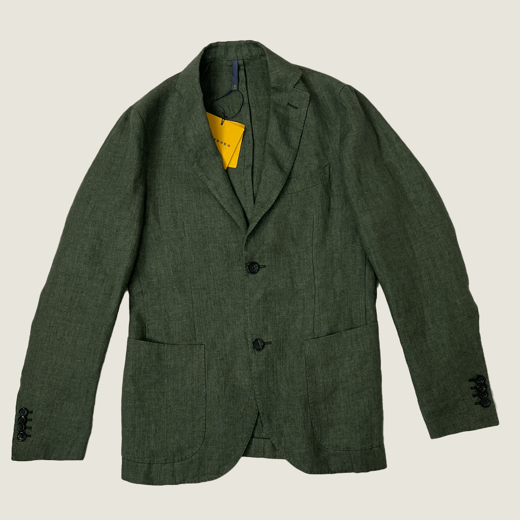 Front view of the Montedoro Slowear Slim Fit Linen Blazer