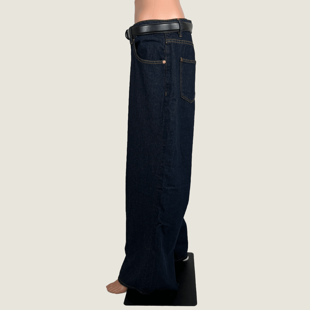 Side view of the Motel Low Rise Parallel Jeans