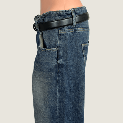 Side view of the Motel Low Rise Parallel Leg Jeans