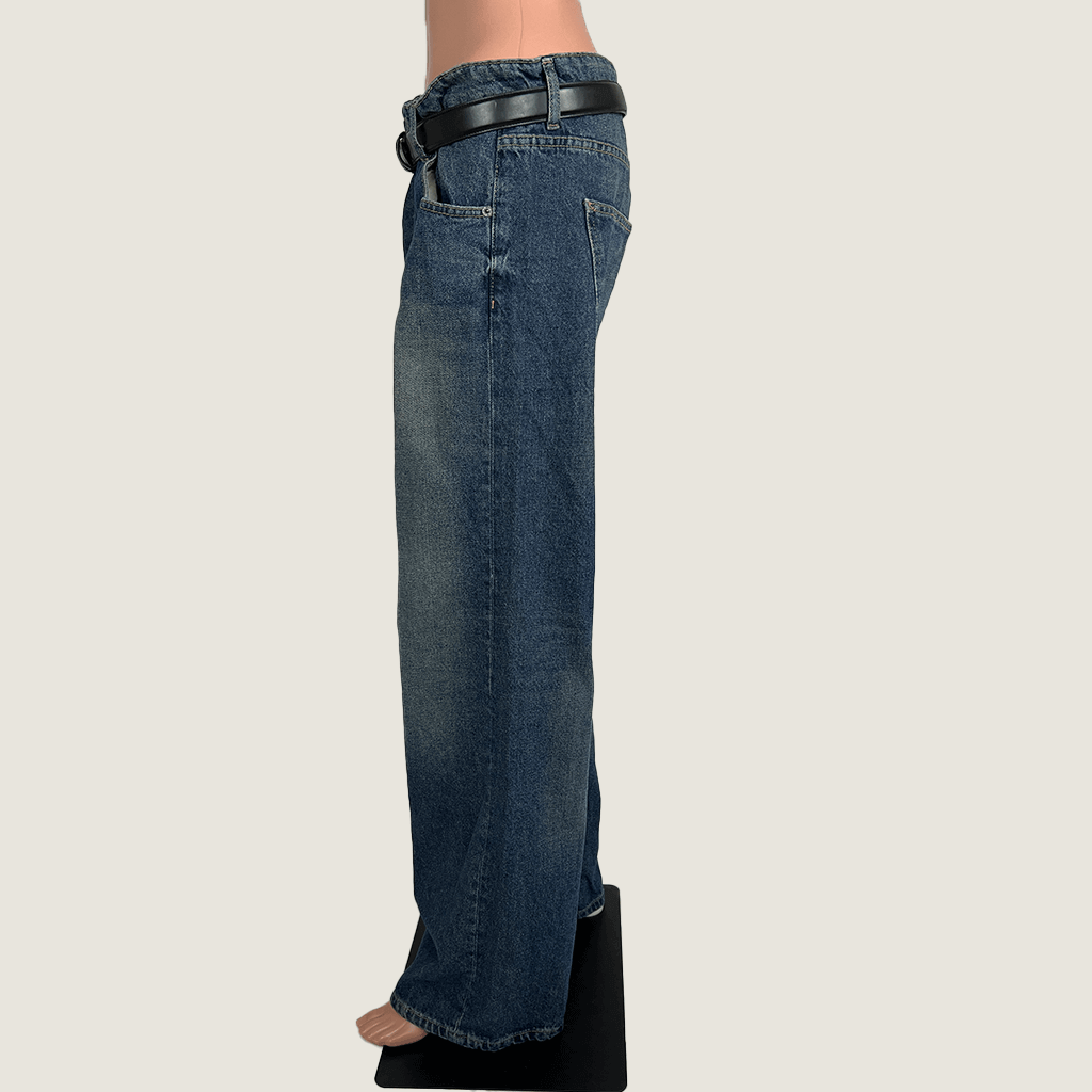 Side view of the Motel Low Rise Parallel Leg Jeans