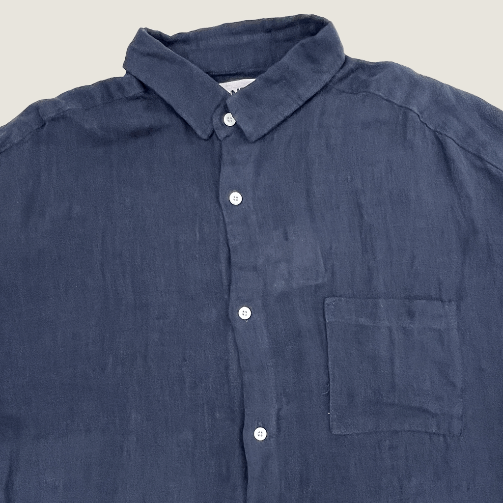 NTH Mens Drop Linen Oversize Shirt Collar