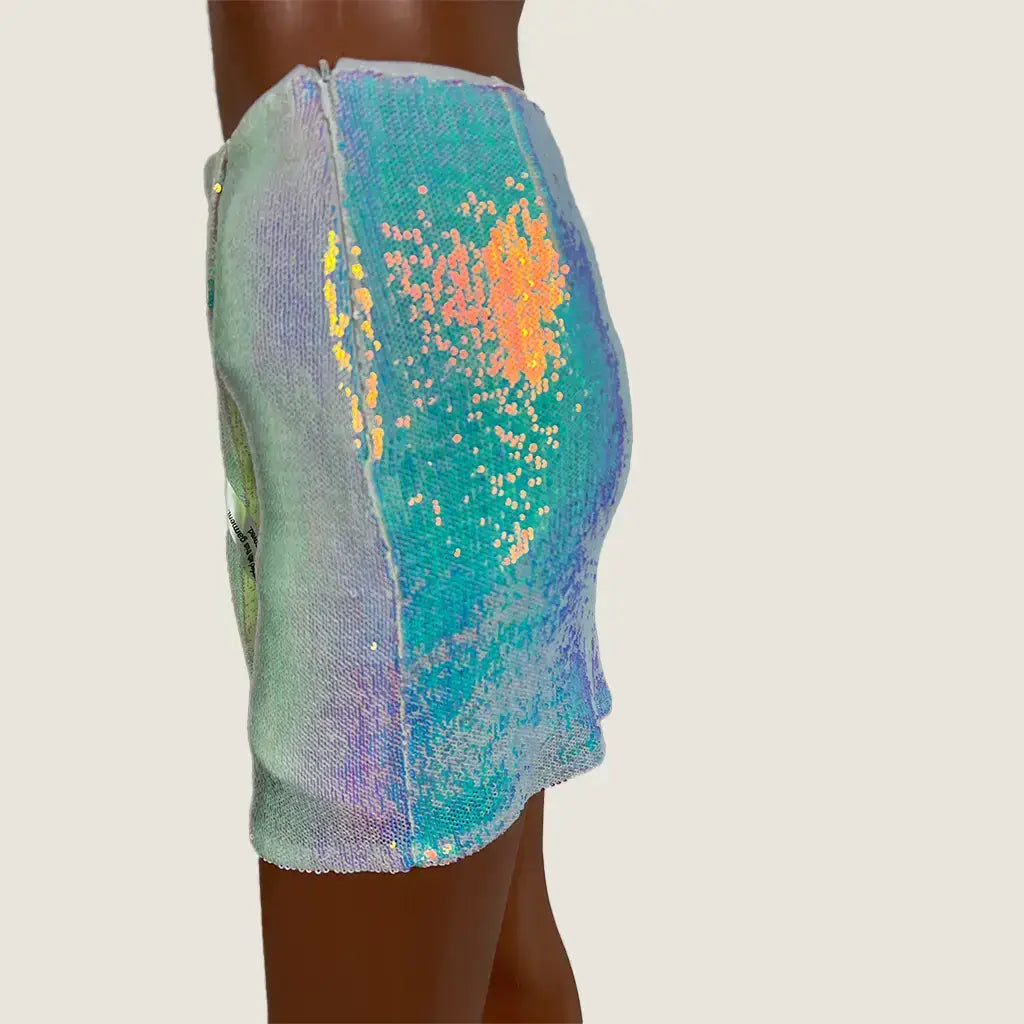 Nasty Gal Sequin Mini Wrap Skirt - Main Image