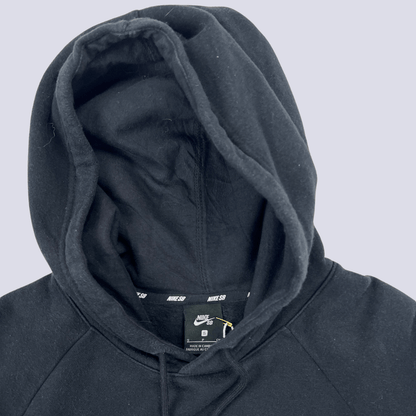 Front hoodie detail view of the Nike black hoodie