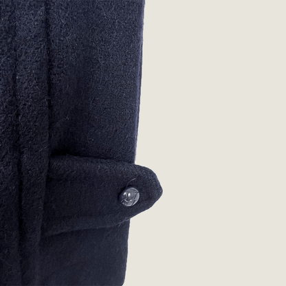 Cuff close up view of the Norwellan Bluey Junior Showerproof Dark Blue Duffel Coat