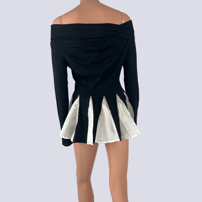 Front view of the ODTF off the shoulder top