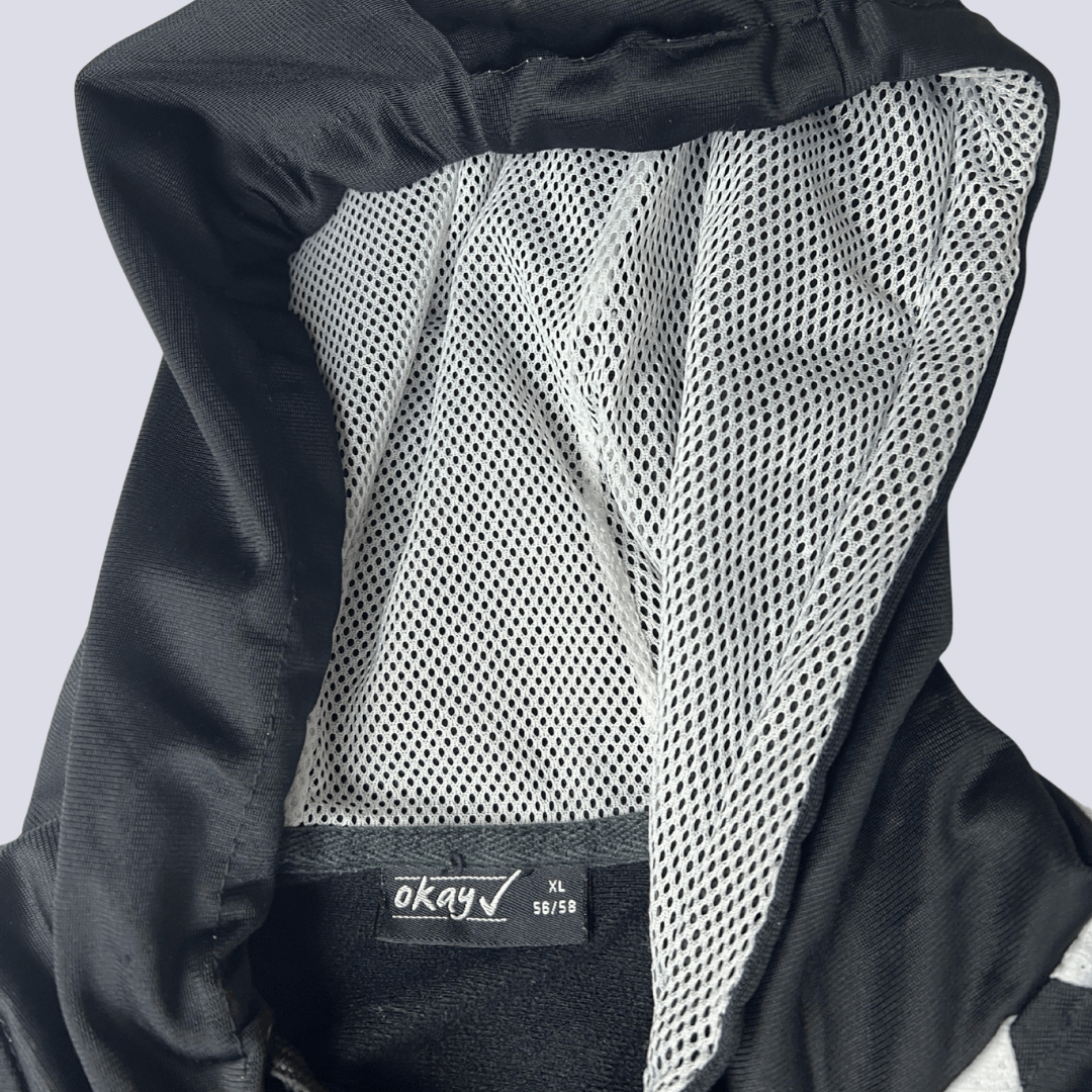 Front view of the Okay men's hoodie