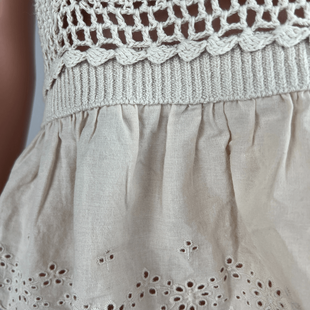 Front view of the Only Life women's crochet cami