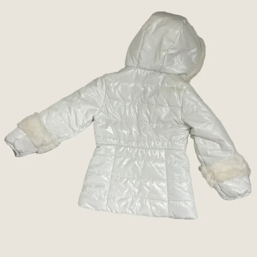 Original Marines Girls Puffer White With Faux Trim 9-10