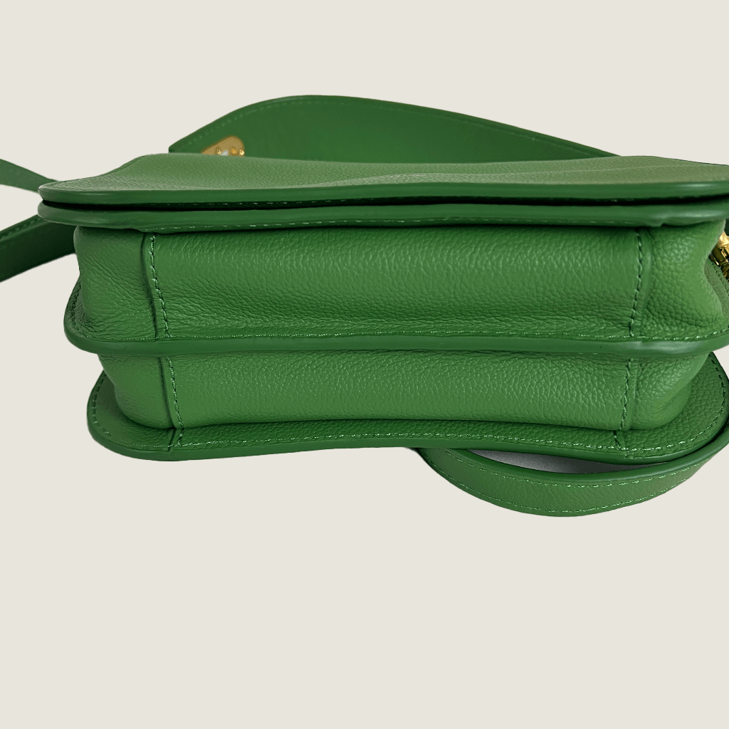 Botton View of the Oroton Green Leather Handbag