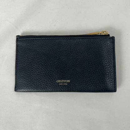 Front view of the Oroton Muse 8 Credit Card Mini Zip Pouch