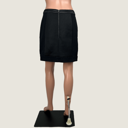 Oxford Black Mini Skirt Back