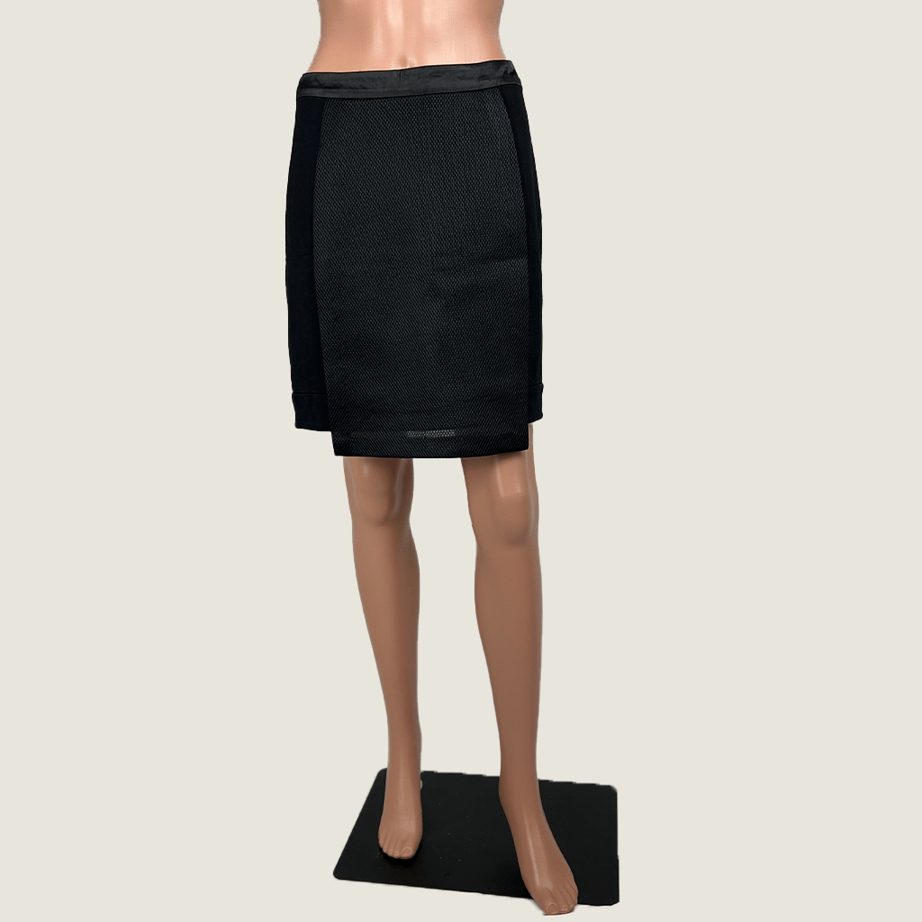 Oxford Black Mini Skirt Front