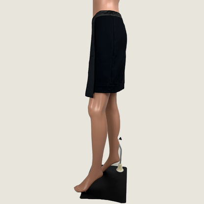 Oxford Black Mini Skirt Side
