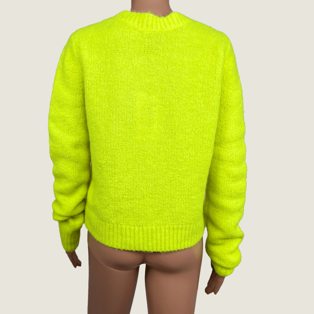 PE Safety Yellow Stability Knit Jumper Back