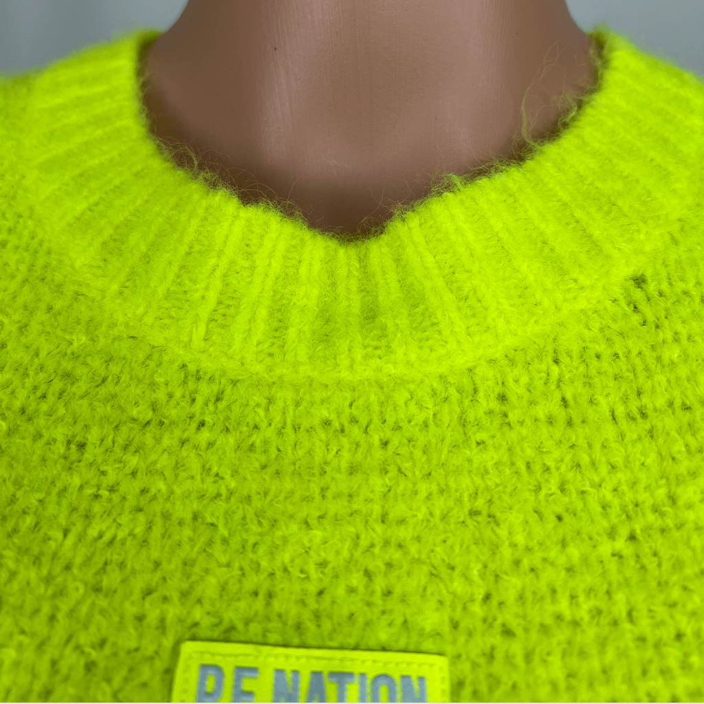 PE Safety Yellow Stability Knit Jumper Collar