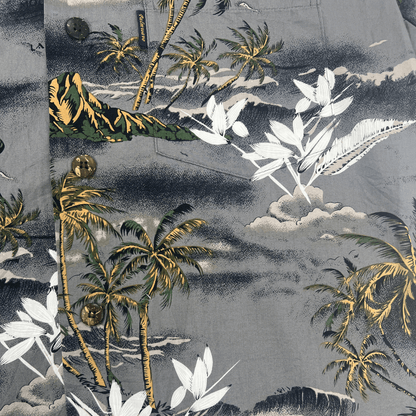 Print detail view of the Palmwave Hawaiian shirt