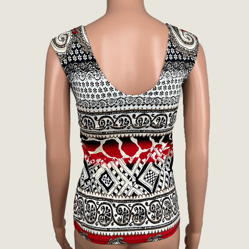 Retro Paisley Sleeveless Back