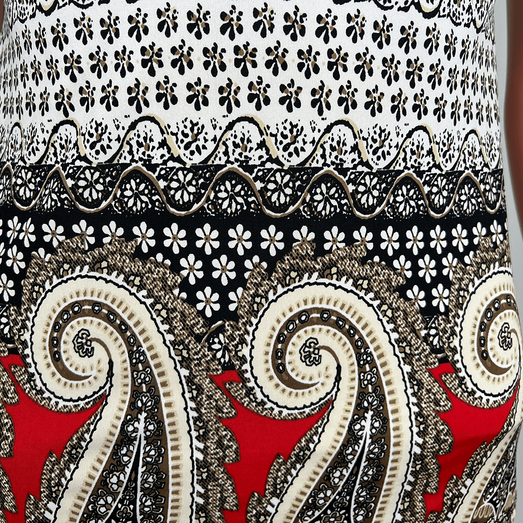 Retro Paisley Sleeveless Print Detail