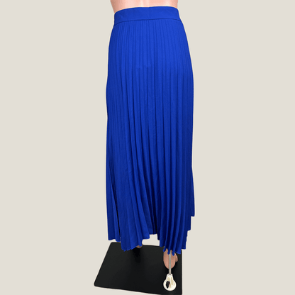 Portmans Azure Cobalt Pleated Midi Skirt Back