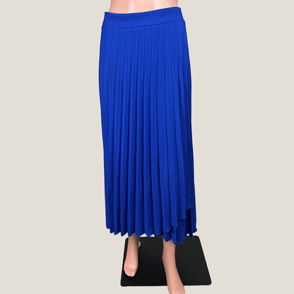 Portmans Azure Cobalt Pleated Midi Skirt Front