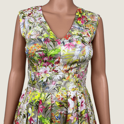 Portman Signature Floral A-Line Fitted Dress Front Detail