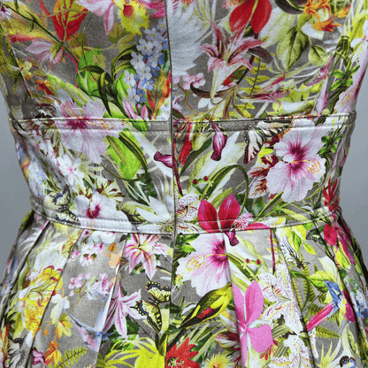 Portman Signature Floral A-Line Fitted Dress Waist Detail