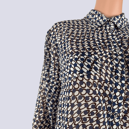 Front detail view of the Preview sheer shirt