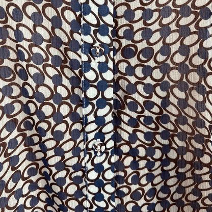Print detail of the Preview sheer shirt