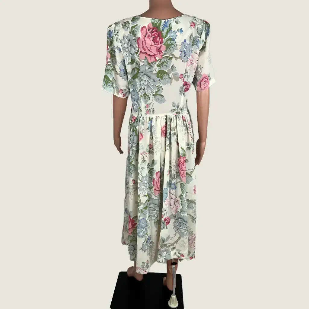 Back View of the Protege Summer Midi Floral Dress