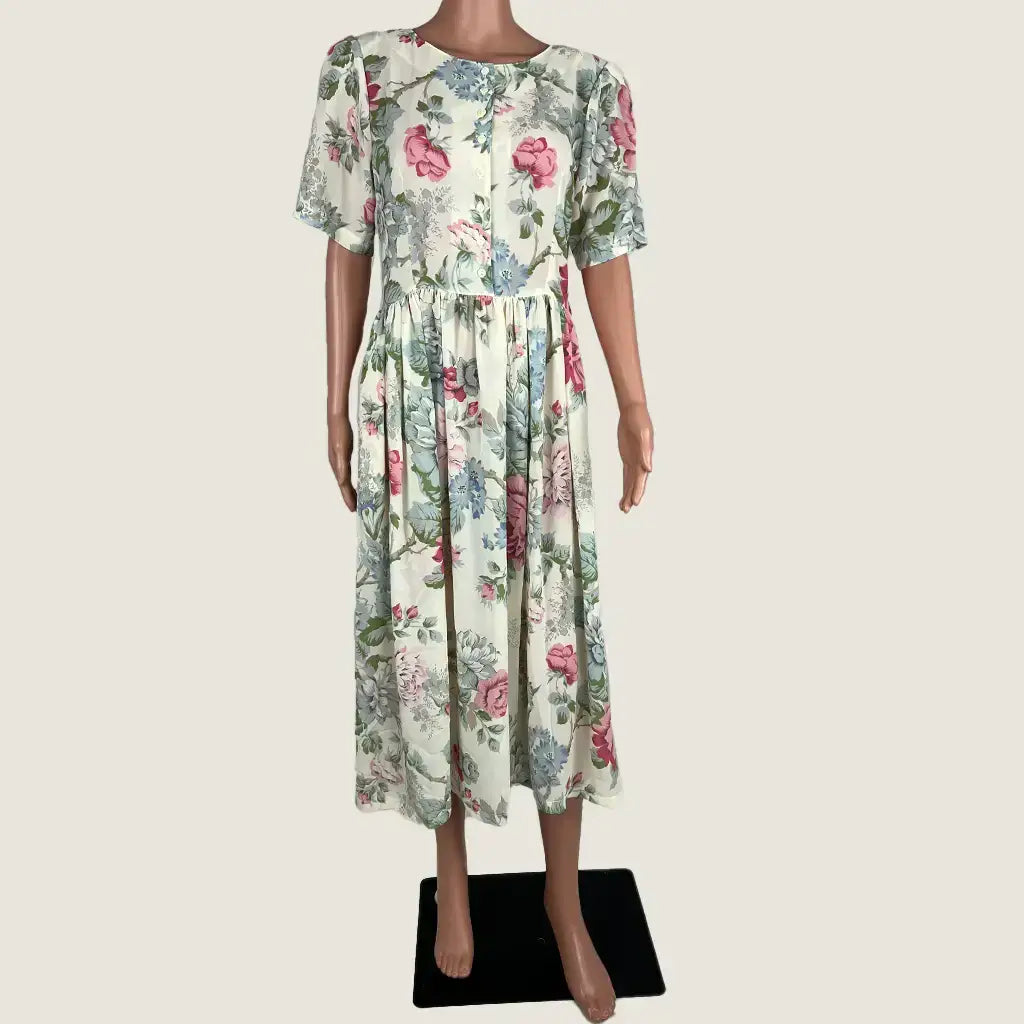 Front View of the Protege Summer Midi Floral Dress