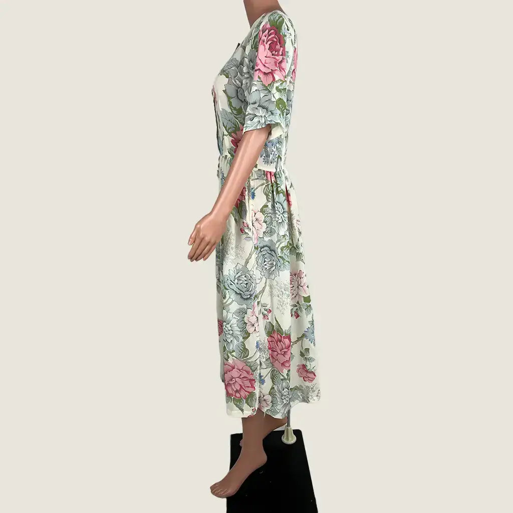 Side View of the Protege Summer Midi Floral Dress