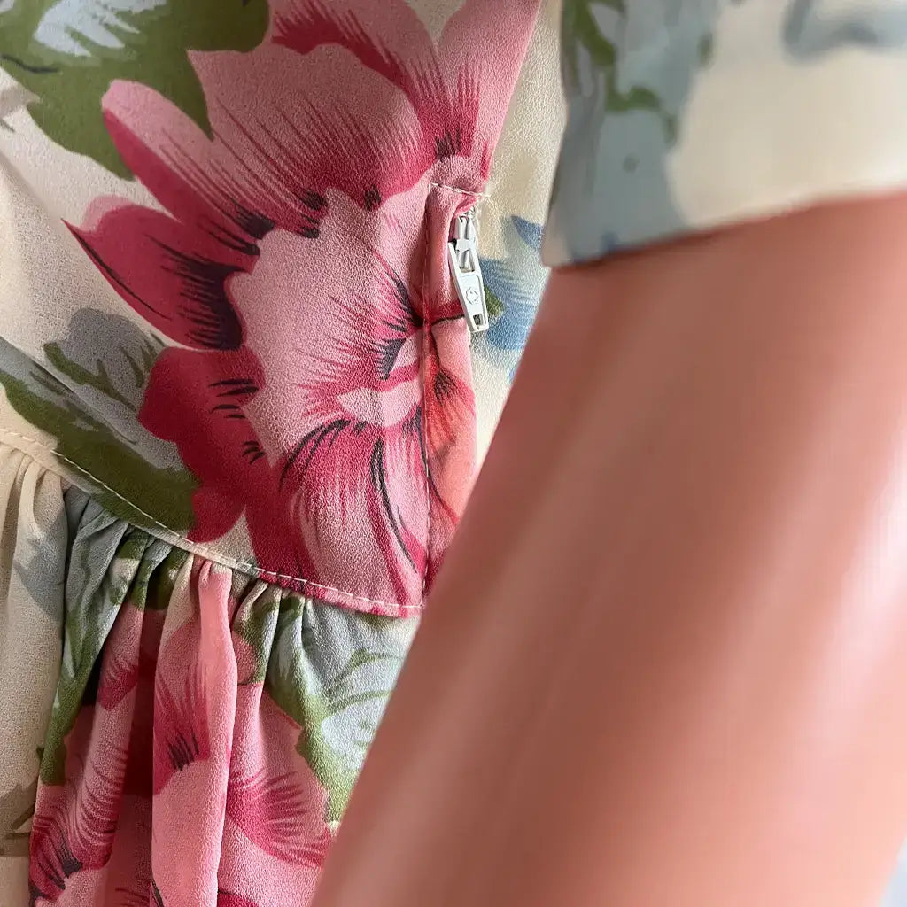 Side Close Up View of the Protege Summer Midi Floral Dress