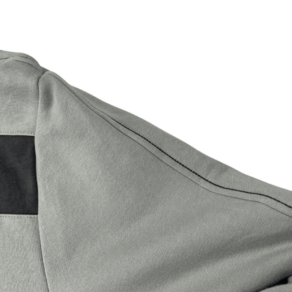 Front shoulder detail view of the Puma two tone hoodie