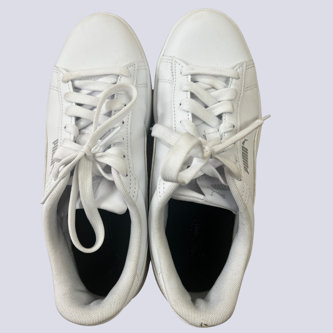 Front view of the Puma White Sneaker