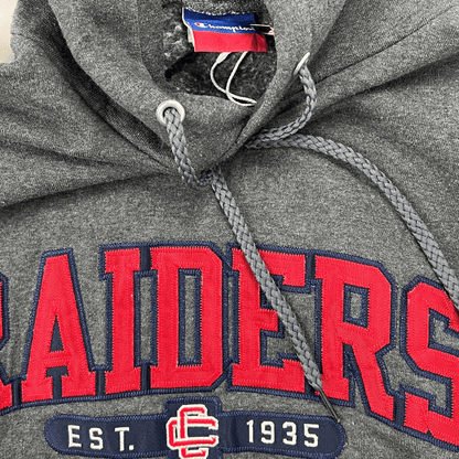 Front hoodie detail view of the Raiders hoodie