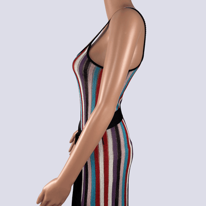 Side detail view of the Rebecca Vallance Maxi Dress