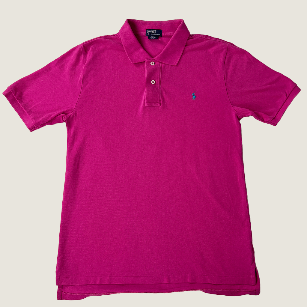 Front view of the pink Ralph Lauren Short Sleeve Men's Polo 