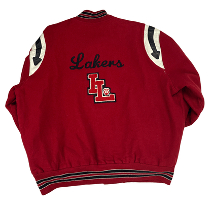 Back view of the Red Lakers Jacket
