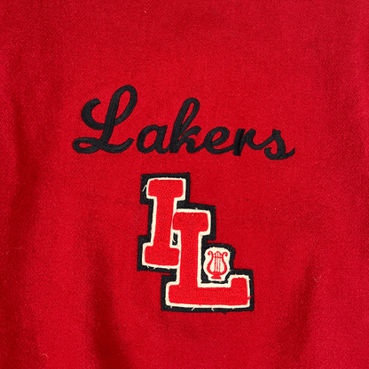 Front detail view of the Red Lakers Jacket